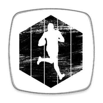 Rugby player sketch - Square fridge magnet - white - Front