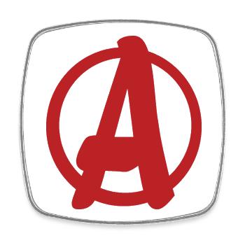 Cool simple A logo - Square fridge magnet - white - Front