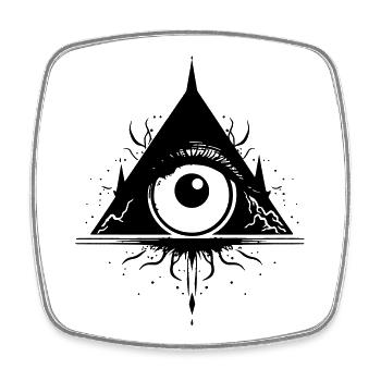 The Eye of Wisdom 2 - Square fridge magnet - white - Front