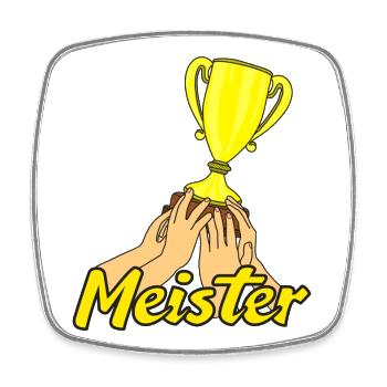 The Meister Design - Square fridge magnet - white - Front