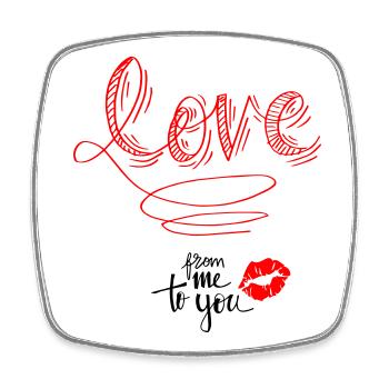 Love - Square fridge magnet - white - Front