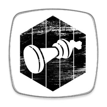 Chessman - Square fridge magnet - white - Front