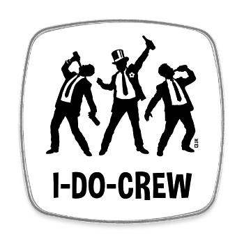I-Do-Crew (Stag Night / Bachelor Party / Beer / B) - Square fridge magnet - white - Front