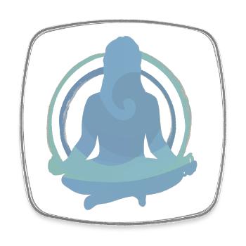 Boho Yoga Meditation Silhouette Design - Square fridge magnet - white - Front