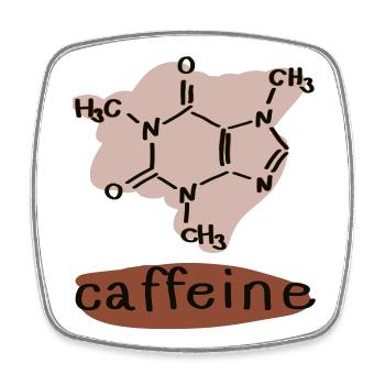 Caffeine - Square fridge magnet - white - Front