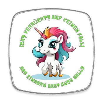 Niedlicher Einhorn Spruch - Viereckiger Kühlschrankmagnet - Weiß - Vorne