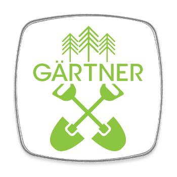 Werkzeuge Wald Garten Bäume Symbol Logo icon - Viereckiger Kühlschrankmagnet - Weiß - Vorne