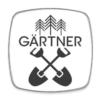 Werkzeuge Bäume Gärtner Wald Symbol Logo icon - Viereckiger Kühlschrankmagnet - Weiß - Vorne