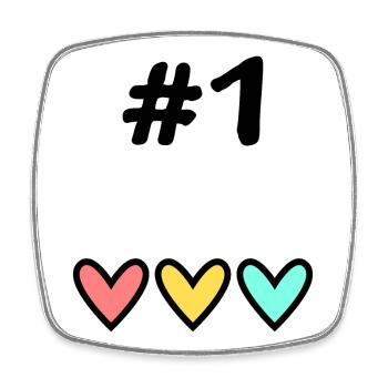 1. 1 JAHR. 1. JAHRESTAG. GEBURTSTAG 1 JAHR - Viereckiger Kühlschrankmagnet - Weiß - Vorne