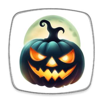 Halloween Pumpkin - Printflow - Square fridge magnet - white - Front