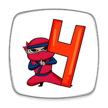 Boy 4 Year Old 4th Birthday Boy Ninja - Square fridge magnet - white - Front