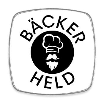 Bäcker Held Symbol Mütze Arbeit Essen gesund icon - Viereckiger Kühlschrankmagnet - Weiß - Vorne