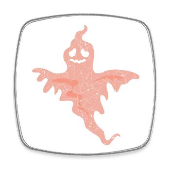Ghost Halloween - Square fridge magnet - white - Front