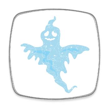 Ghost Halloween - Square fridge magnet - white - Front