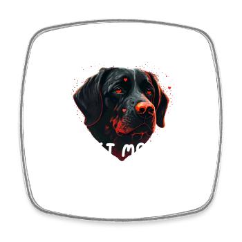 Mon Chien Est Mon Valentin - Magnet carré - blanc - Devant