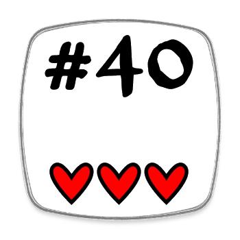 40. 40 ANS. 40e ANNIVERSAIRE. ANNIVERSAIRE 40 ANS. - Magnet carré - blanc - Devant