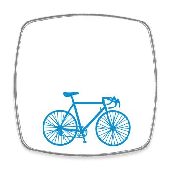 Ride Collide Wheel Cool Sayings English Bicycle - Square fridge magnet - white - Front