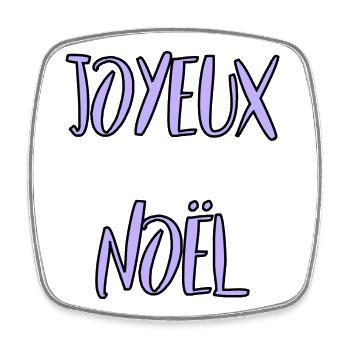 NOËL. ANNEE. ANNIVERSAIRE. RETRAITE. - Magnet carré - blanc - Devant