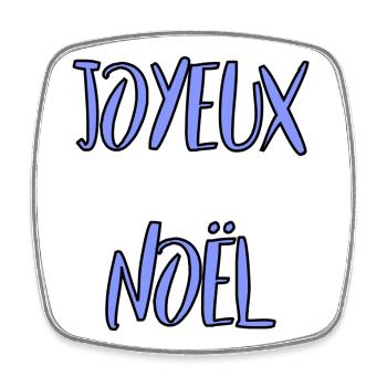 NOËL. ANNEE. ANNIVERSAIRE. RETRAITE. PAPA. MAMAM. - Magnet carré - blanc - Devant
