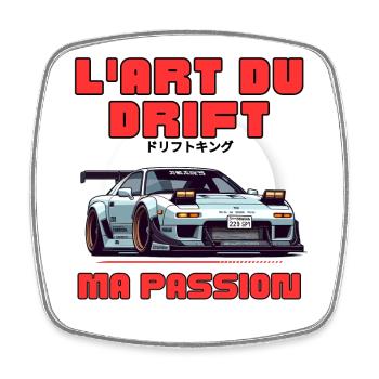 Art du Drift Ma Passion - Magnet carré - blanc - Devant