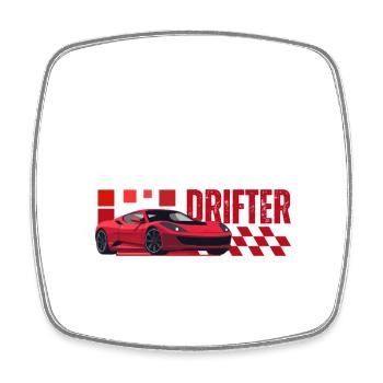 Urban Drift Eats Sleep Repeat - Square fridge magnet - white - Front