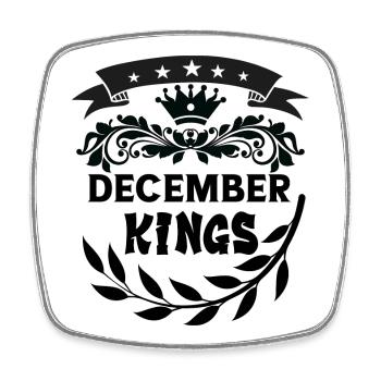 December Kings - Square fridge magnet - white - Front