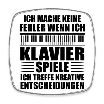 Pianisten Witz Geschenk für Klavier Spieler - Viereckiger Kühlschrankmagnet - Weiß - Vorne