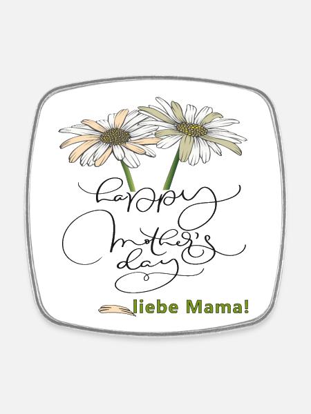 Happy Mothersday - Viereckiger Kühlschrankmagnet - Weiß