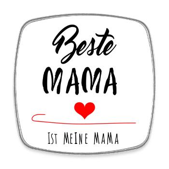 beste Mama, Muttertag - Viereckiger Kühlschrankmagnet - Weiß - Vorne