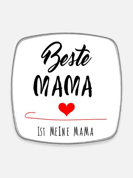 beste Mama, Muttertag - Viereckiger Kühlschrankmagnet - Weiß
