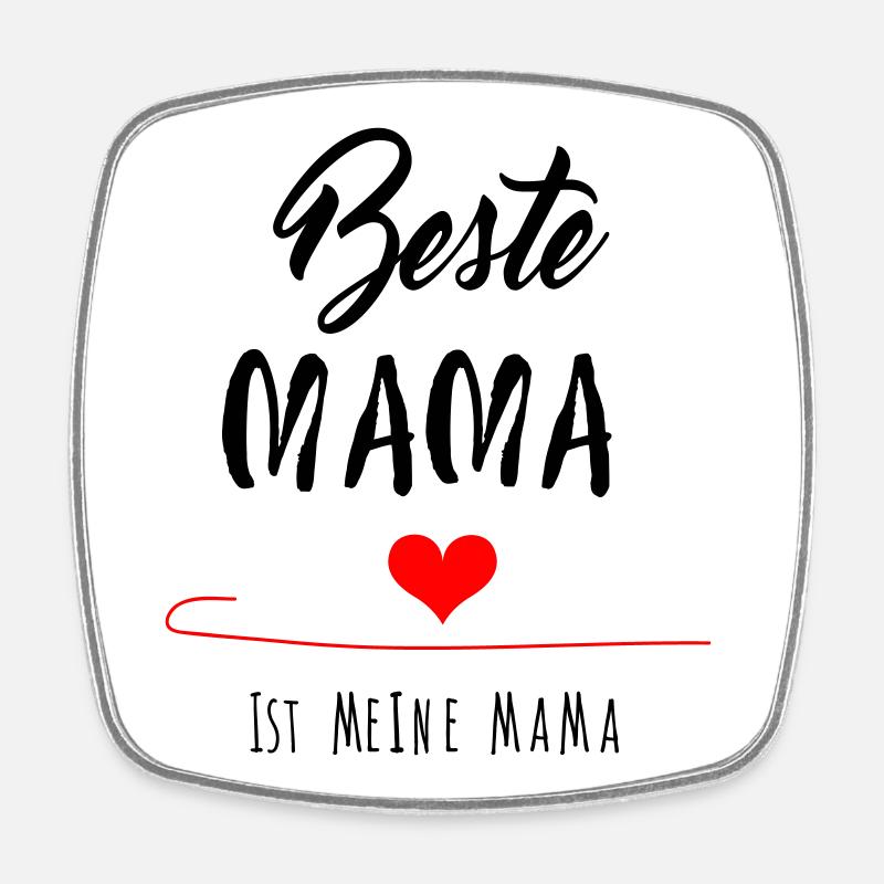 beste Mama, Muttertag - Viereckiger Kühlschrankmagnet - Weiß