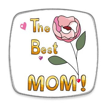the Best Mom - Square fridge magnet - white - Front