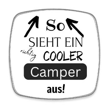 So sieht ein cooler Camper aus - Viereckiger Kühlschrankmagnet - Weiß - Vorne