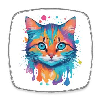 Cute Cat - Square fridge magnet - white - Front