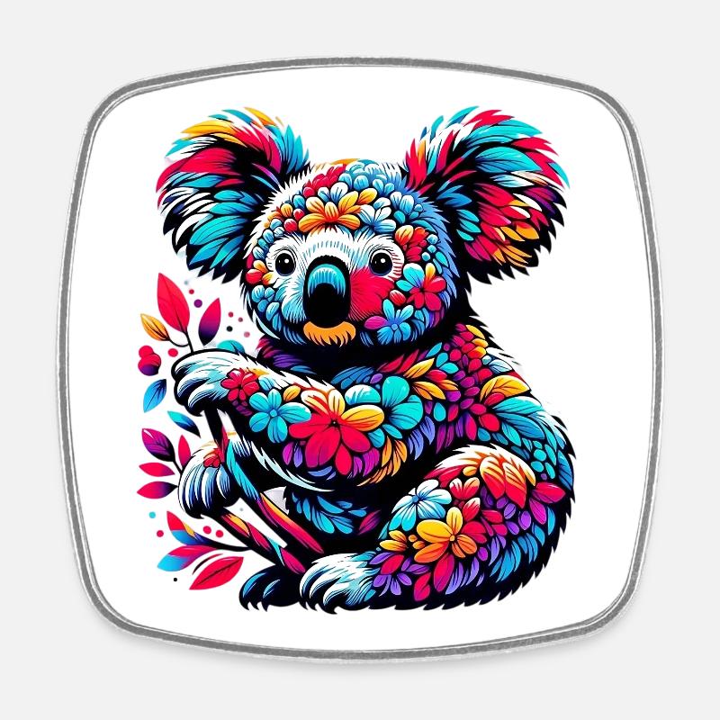 Koala - Viereckiger Kühlschrankmagnet - Weiß