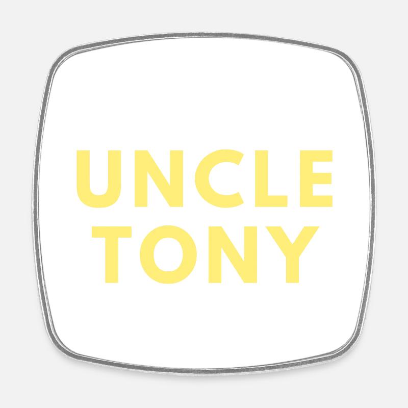 Uncle Tony - Square fridge magnet - white