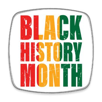 Black History Month - Viereckiger Kühlschrankmagnet - Weiß - Vorne