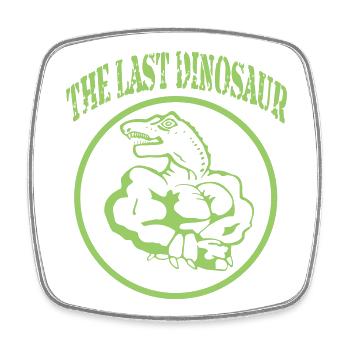 The last Dinosaurier - Viereckiger Kühlschrankmagnet - Weiß - Vorne
