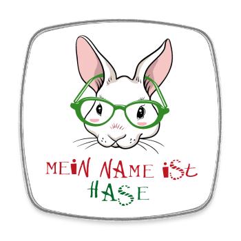 Je m’appelle Rabbit - Magnet carré - blanc - Devant