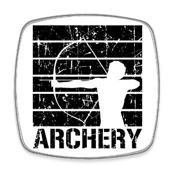 Archery - Square fridge magnet - white - Front