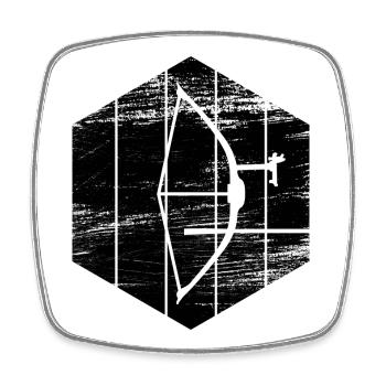 Archery - Square fridge magnet - white - Front