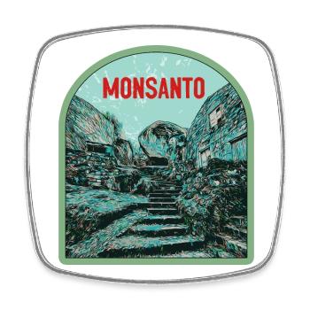 Monsanto, ein rustikales Dorf in Portugal - Viereckiger Kühlschrankmagnet - Weiß - Vorne