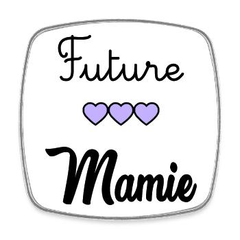FUTURE GRANNY - Square fridge magnet - white - Front
