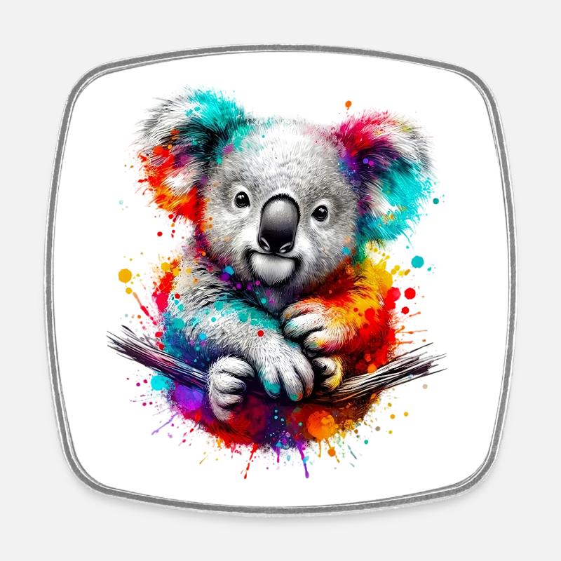 Koala - Viereckiger Kühlschrankmagnet - Weiß