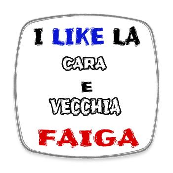 schönes Hemd CARA E VECCHIA FAIGA jerry calà - Viereckiger Kühlschrankmagnet - Weiß - Vorne