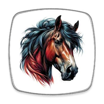 Horse - Square fridge magnet - white - Front
