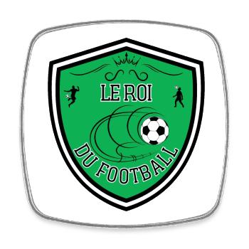 Roi du football. Pour papa, papy. Récompense foot - Magnet carré - blanc - Devant