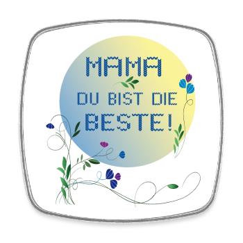 Mom, you're the best Mother's Day - Square fridge magnet - white - Front