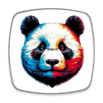Panda - Viereckiger Kühlschrankmagnet - Weiß - Vorne