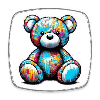 Orso orsacchiotto Teddy Bear - Square fridge magnet - white - Front